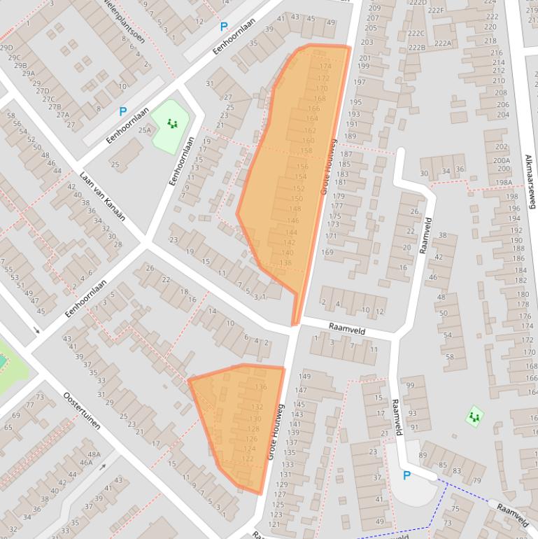 Kaart van postcodegebied 1944HJ.