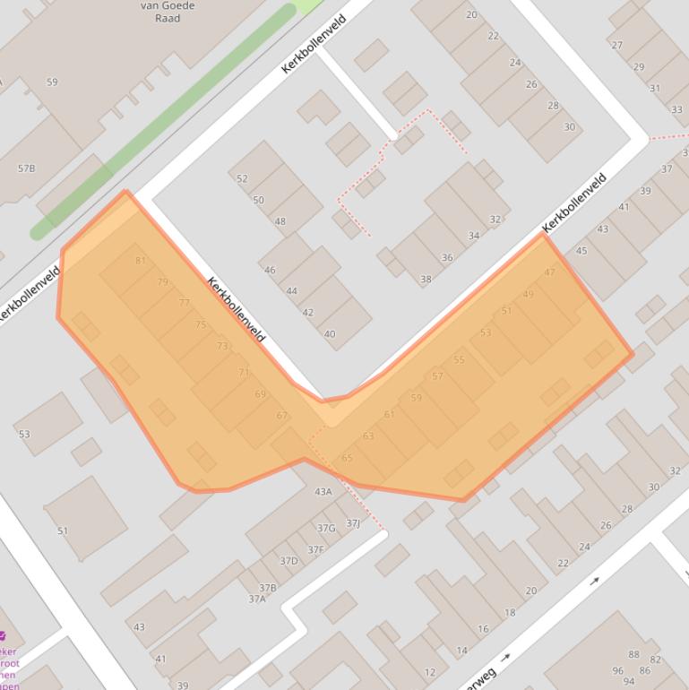 Kaart van postcodegebied 1944HL.