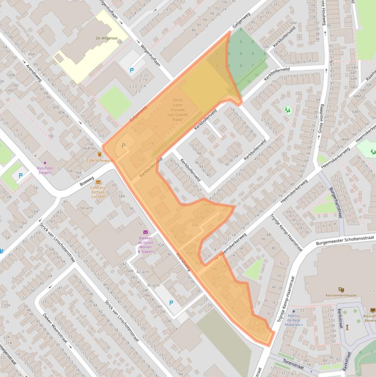 Kaart van postcodegebied 1944JA.