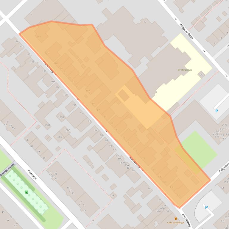 Kaart van postcodegebied 1944JB.