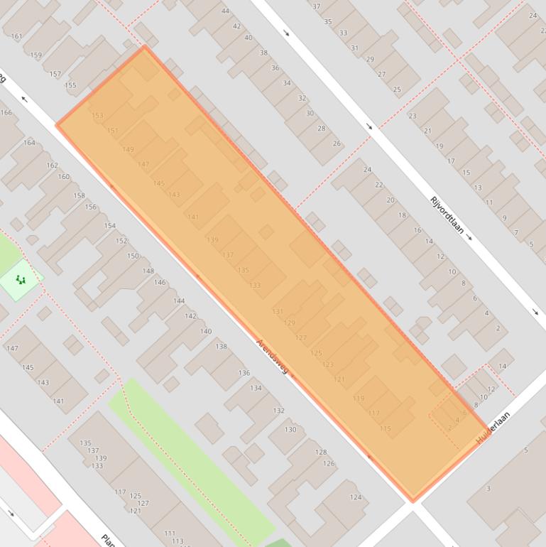 Kaart van postcodegebied 1944JC.