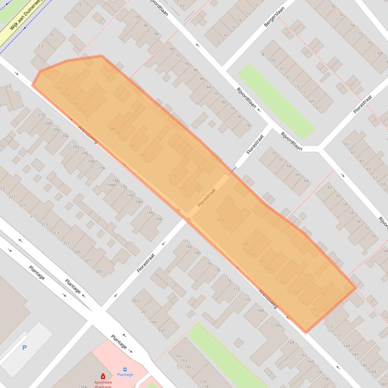 Kaart van postcodegebied 1944JD.