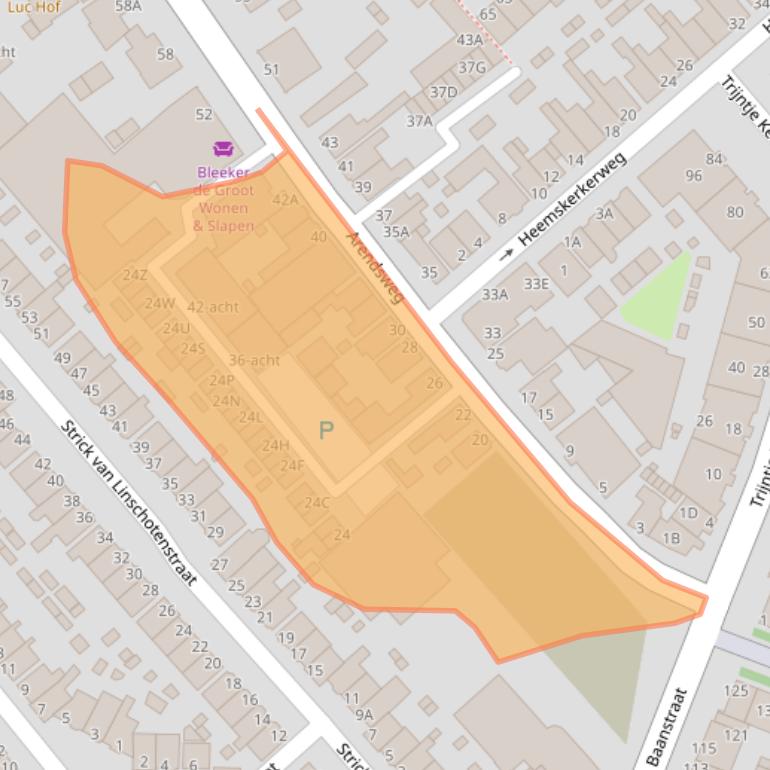 Kaart van postcodegebied 1944JE.