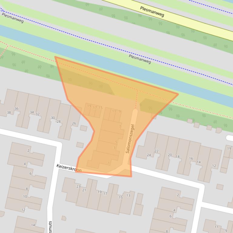 Kaart van postcodegebied 1944KM.