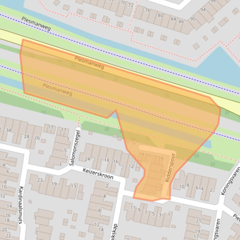 Kaart van postcodegebied 1944KN.