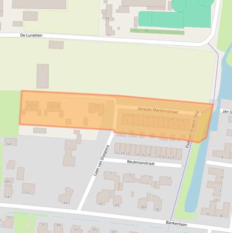 Kaart van postcodegebied 1944LR.