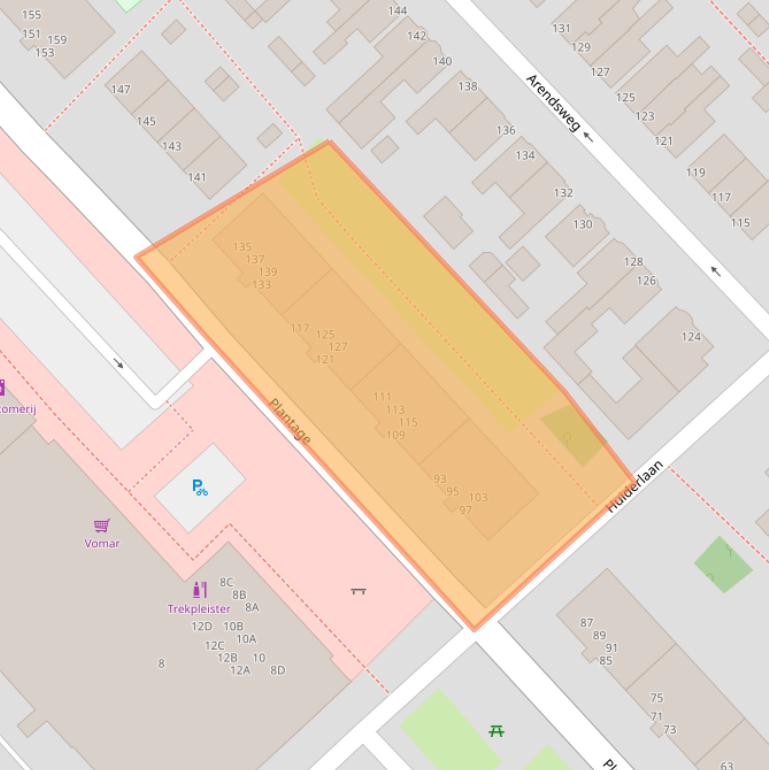 Kaart van postcodegebied 1944LV.