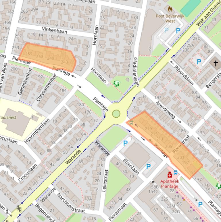 Kaart van postcodegebied 1944LX.