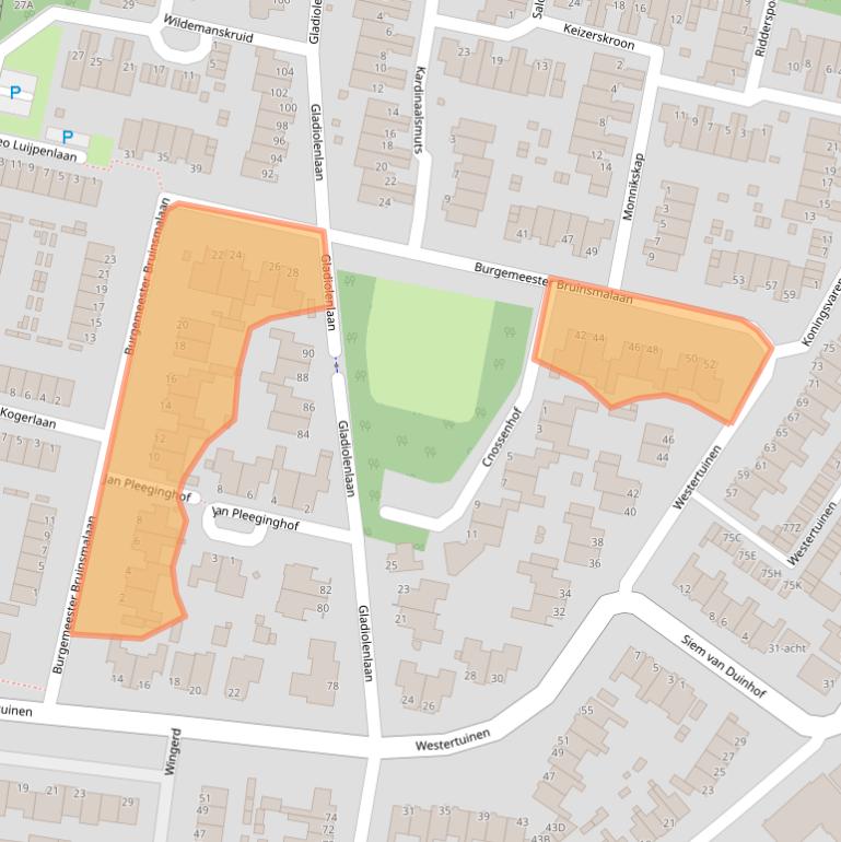 Kaart van postcodegebied 1944PC.