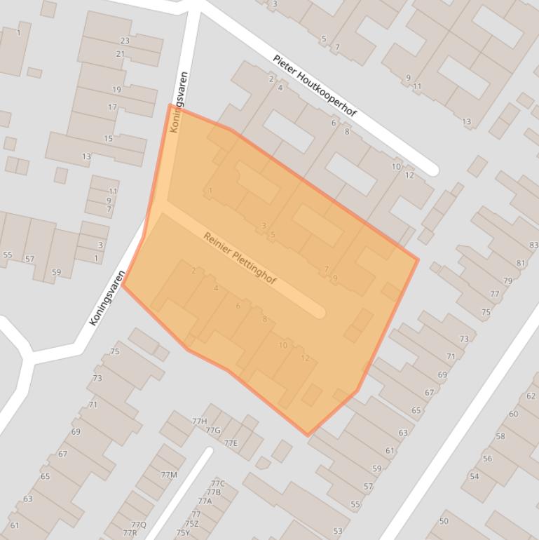 Kaart van postcodegebied 1944PK.