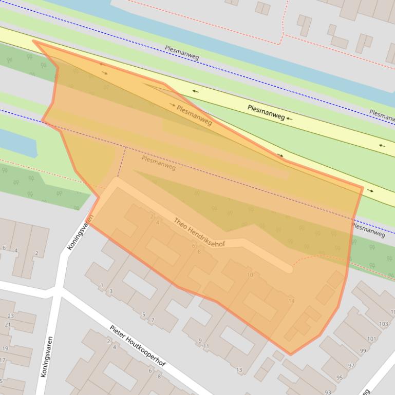 Kaart van postcodegebied 1944PM.