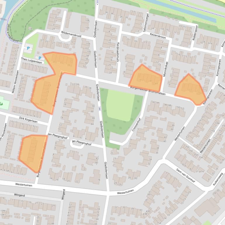 Kaart van postcodegebied 1944PS.