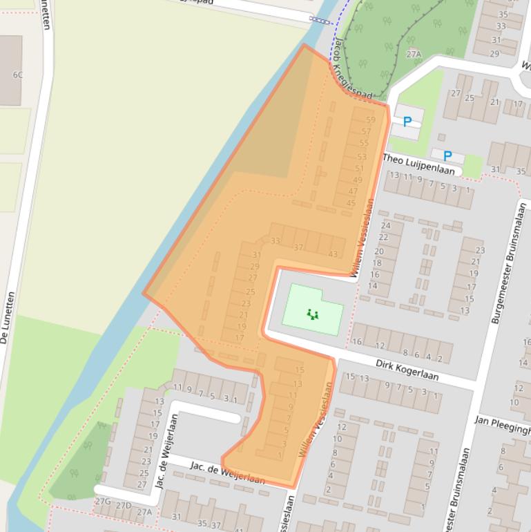 Kaart van postcodegebied 1944PV.