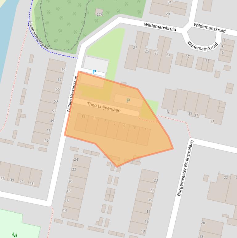 Kaart van postcodegebied 1944PX.