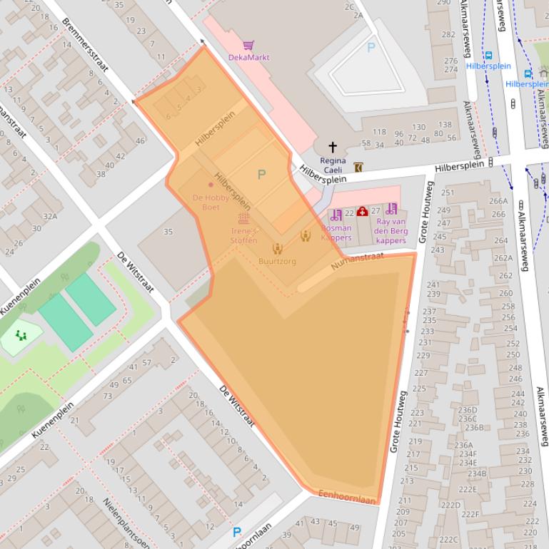 Kaart van postcodegebied 1944RA.