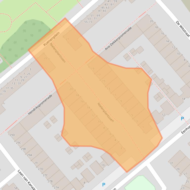 Kaart van postcodegebied 1944RH.