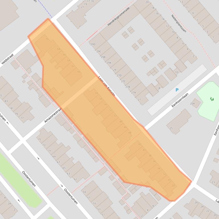 Kaart van postcodegebied 1944RS.