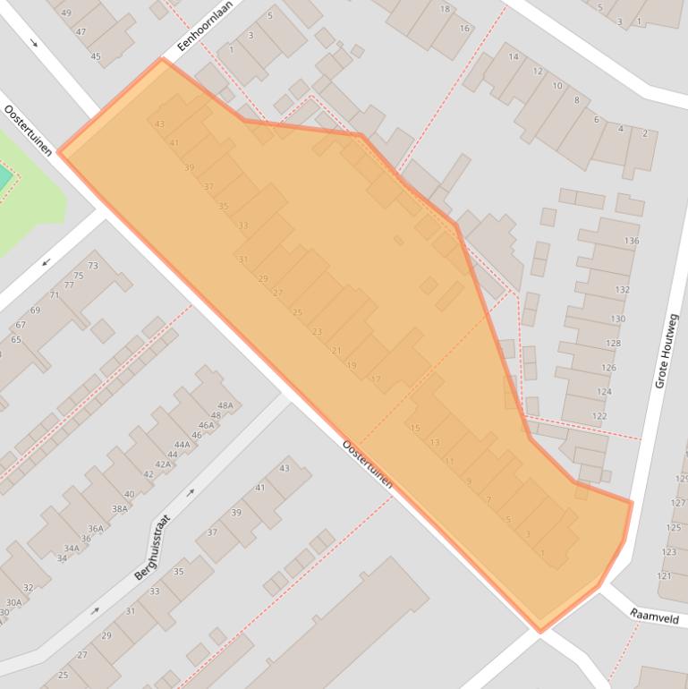 Kaart van postcodegebied 1944SB.