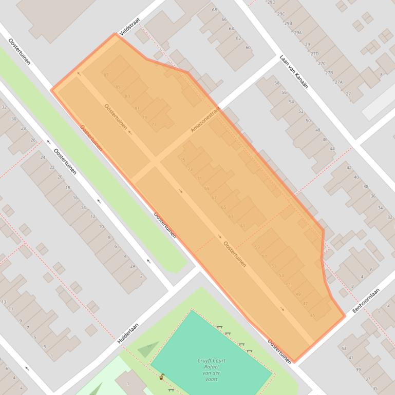 Kaart van postcodegebied 1944SC.