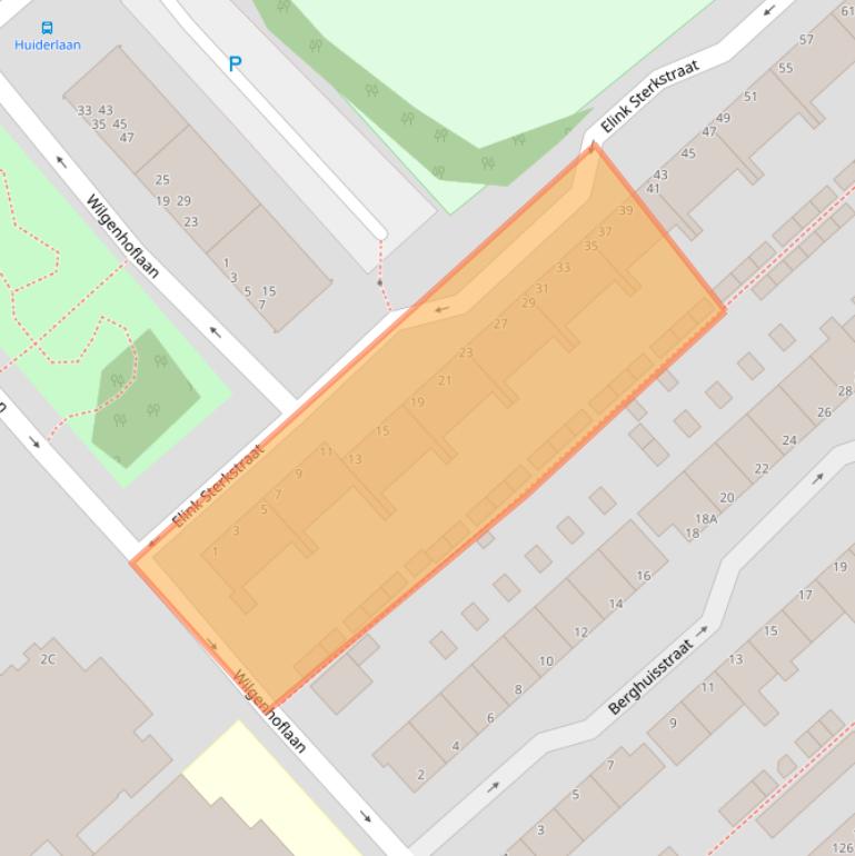 Kaart van postcodegebied 1944SW.