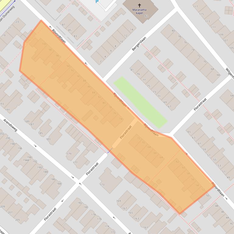 Kaart van postcodegebied 1944TM.