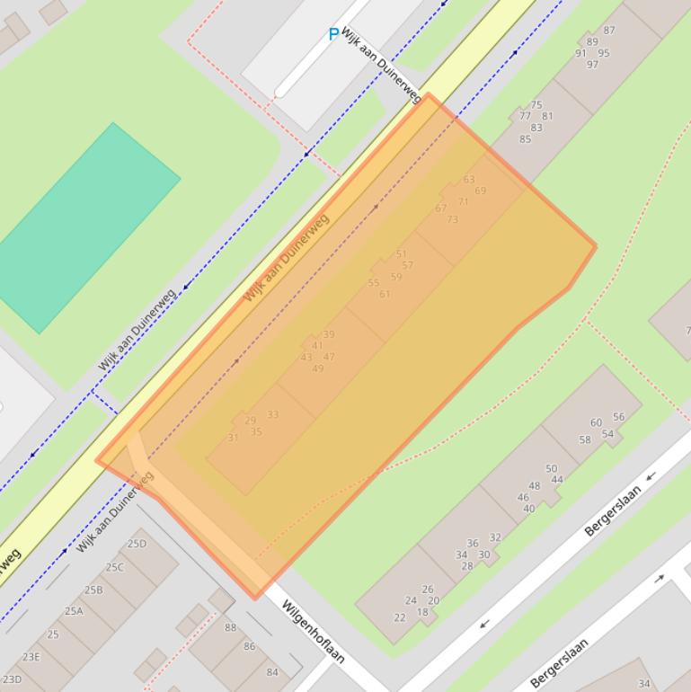 Kaart van postcodegebied 1944TP.