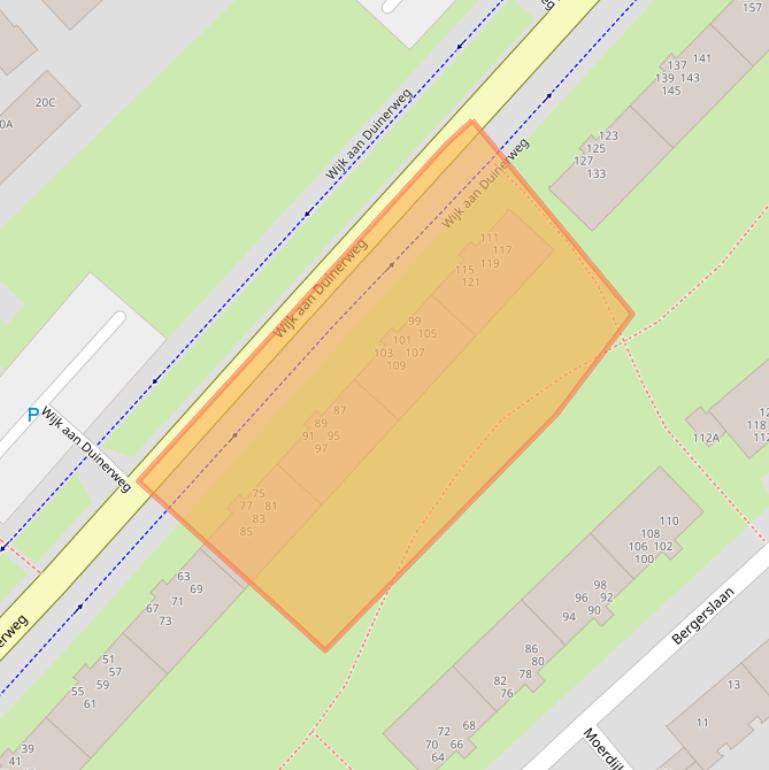 Kaart van postcodegebied 1944TR.