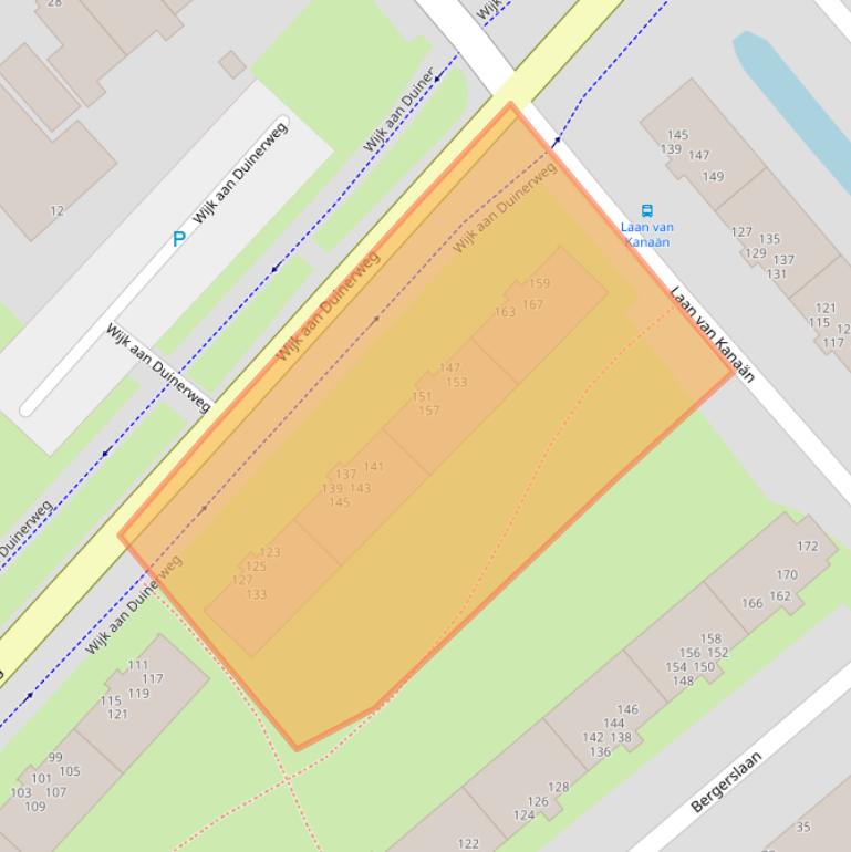 Kaart van postcodegebied 1944TS.