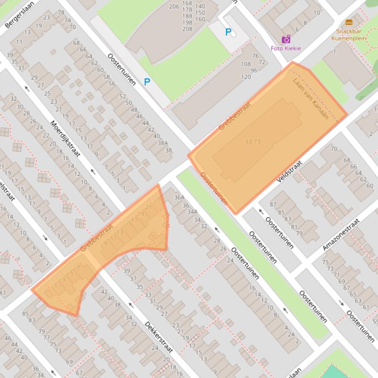 Kaart van postcodegebied 1944VC.