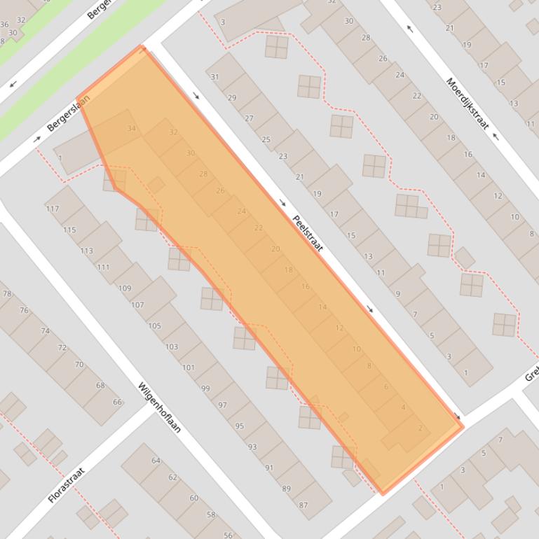 Kaart van postcodegebied 1944VG.