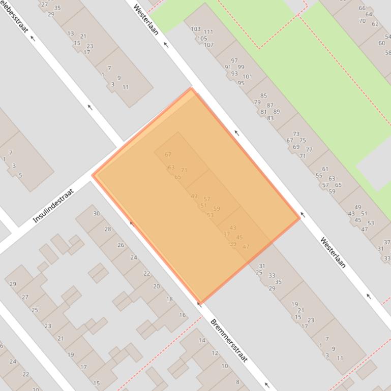 Kaart van postcodegebied 1944WR.