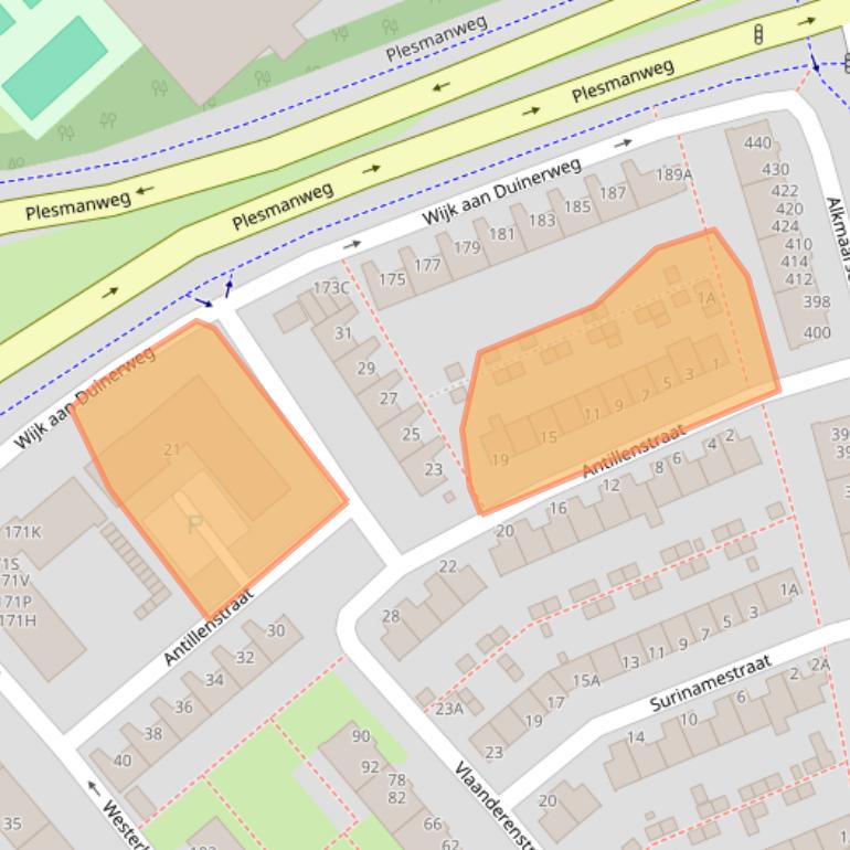 Kaart van postcodegebied 1944XA.