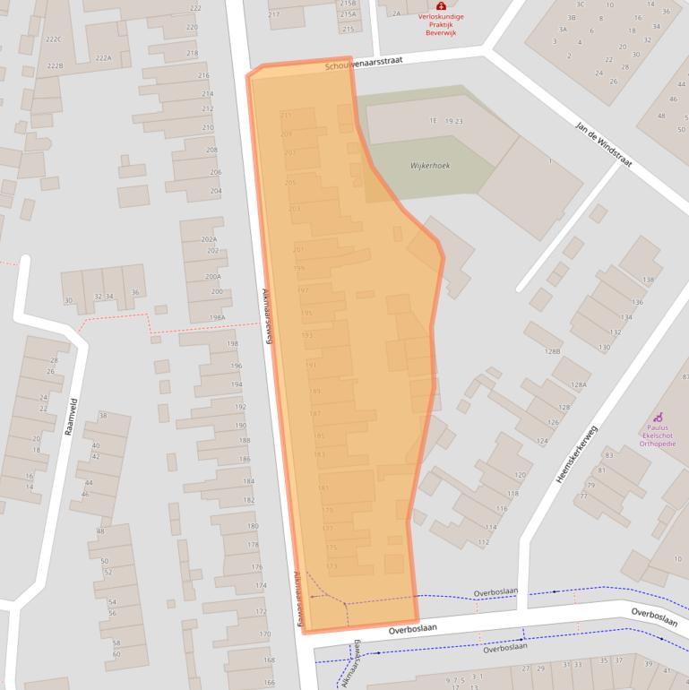 Kaart van postcodegebied 1945DE.