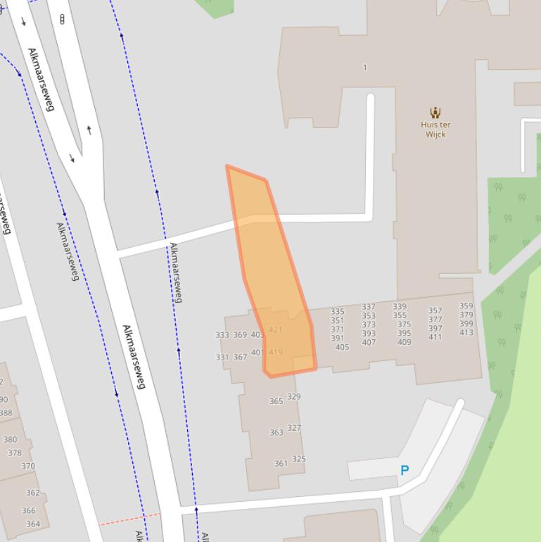 Kaart van postcodegebied 1945DL.