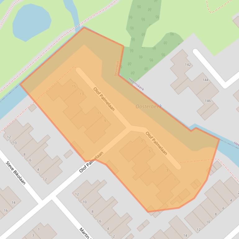 Kaart van postcodegebied 1945EH.