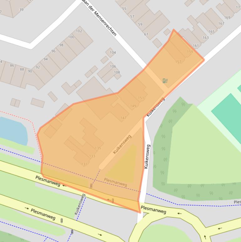 Kaart van postcodegebied 1945EJ.
