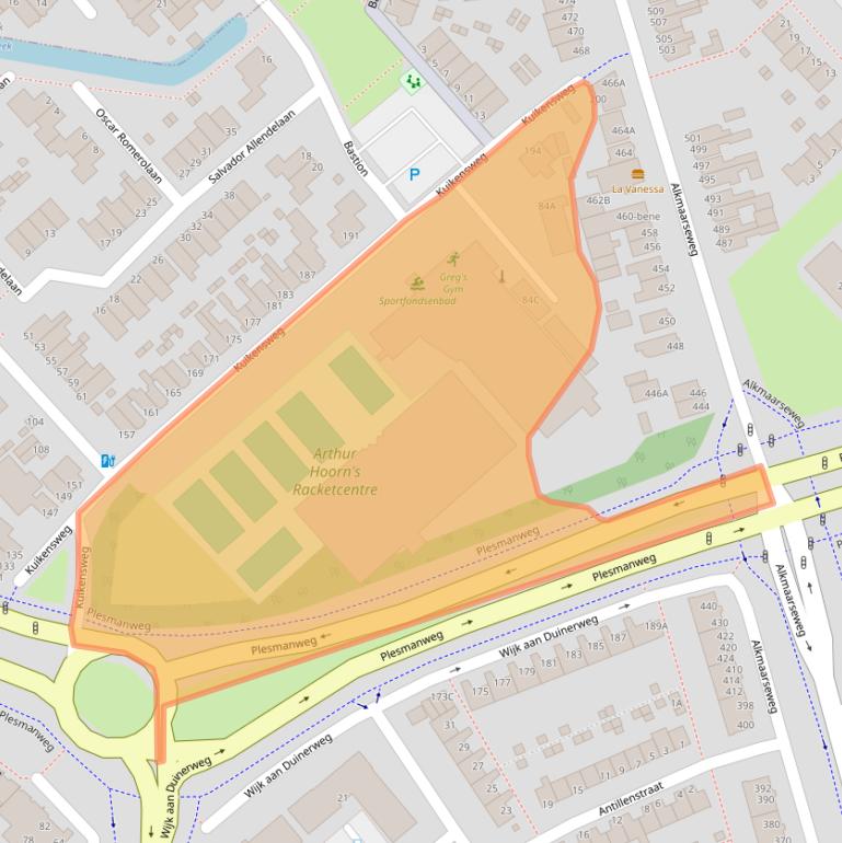 Kaart van postcodegebied 1945EP.