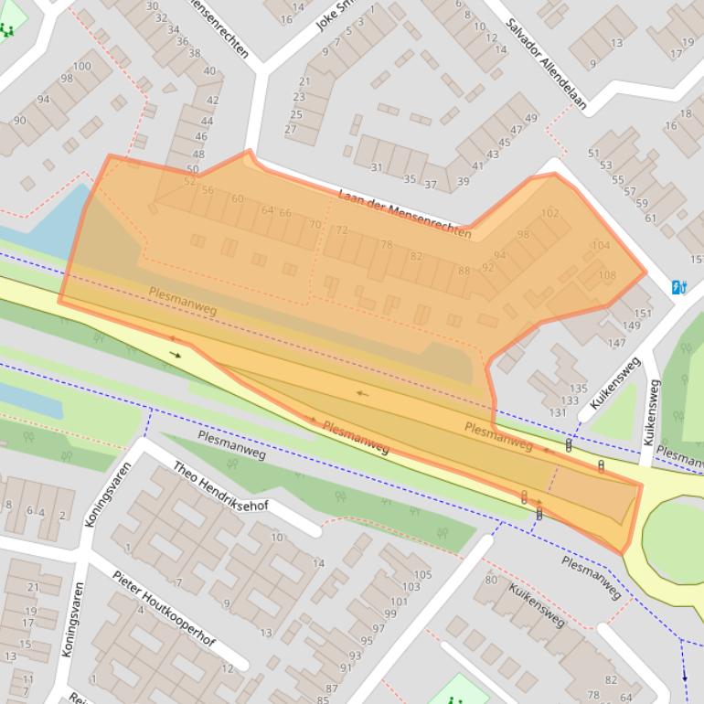Kaart van postcodegebied 1945EV.