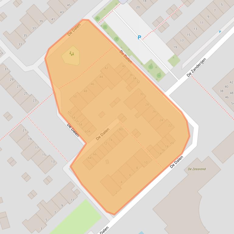 Kaart van postcodegebied 1945ND.