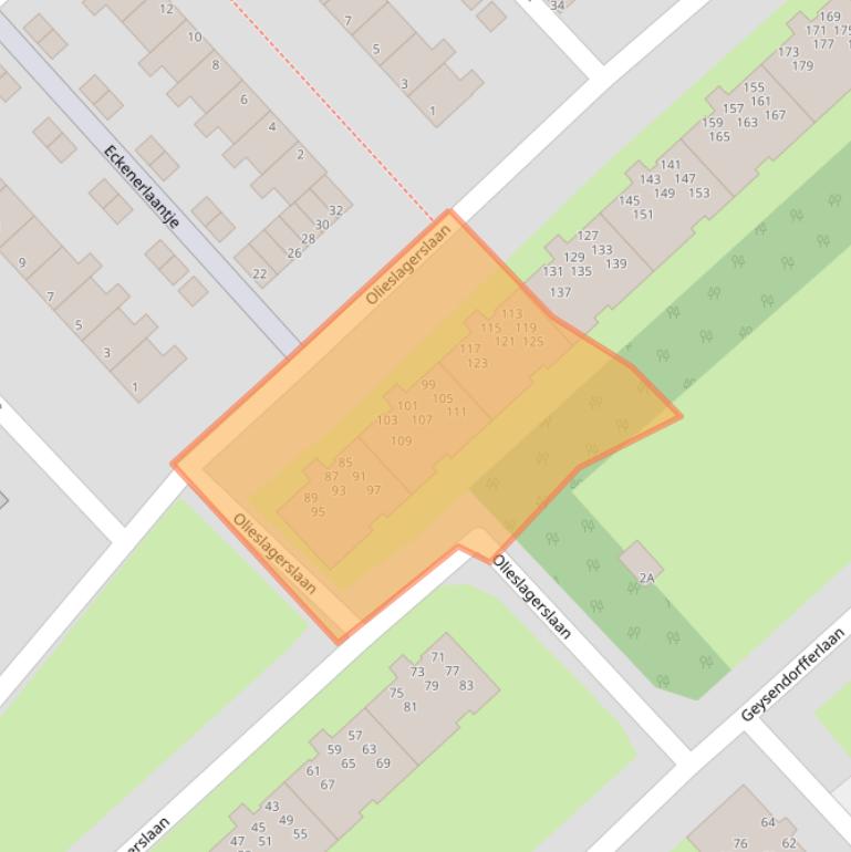 Kaart van postcodegebied 1945PC.