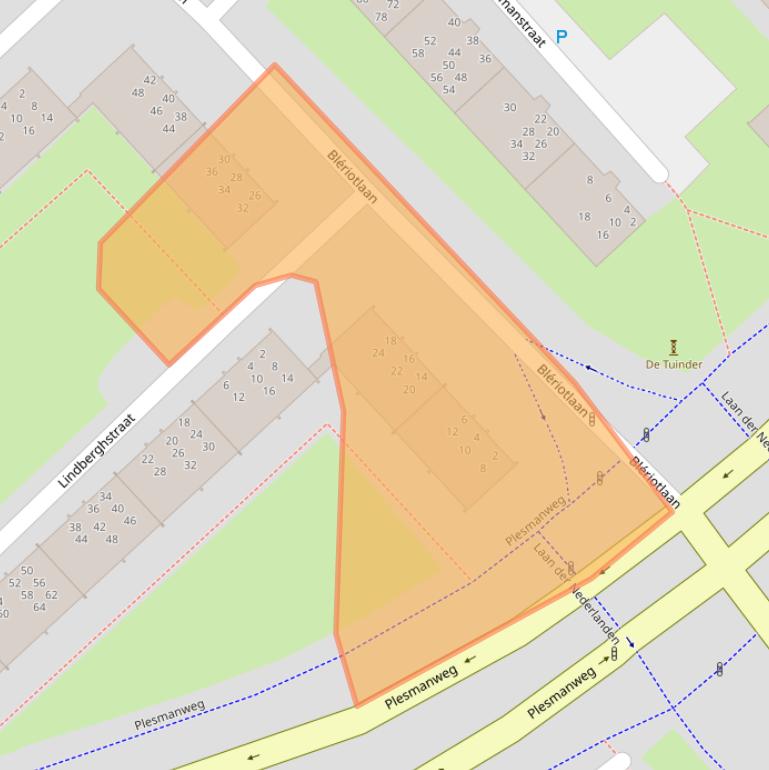 Kaart van postcodegebied 1945RE.