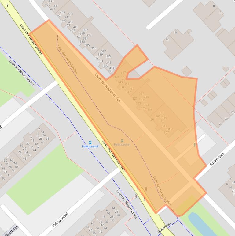 Kaart van postcodegebied 1945RJ.