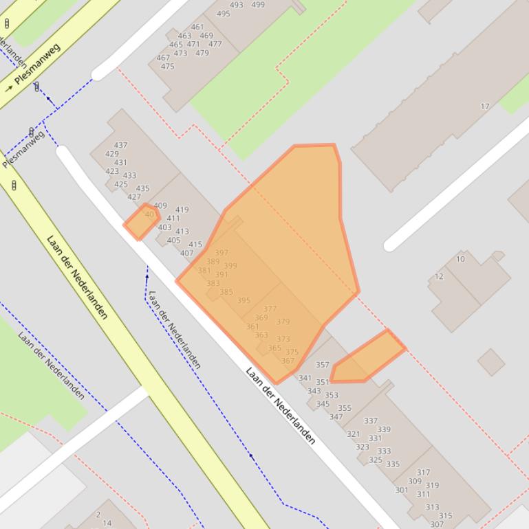 Kaart van postcodegebied 1945RK.