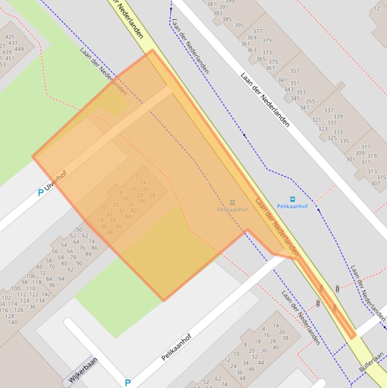 Kaart van postcodegebied 1945RN.