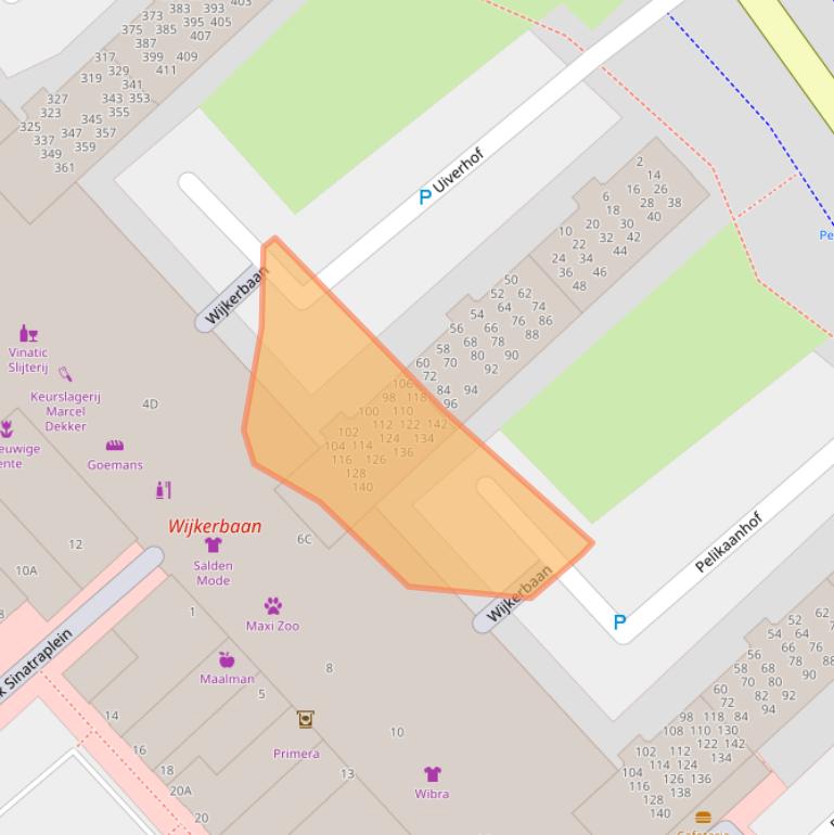 Kaart van postcodegebied 1945RR.