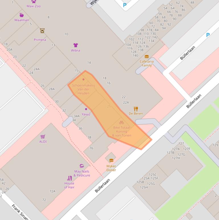 Kaart van postcodegebied 1945SC.