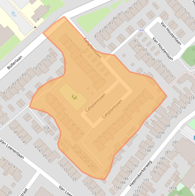 Kaart van postcodegebied 1945SL.