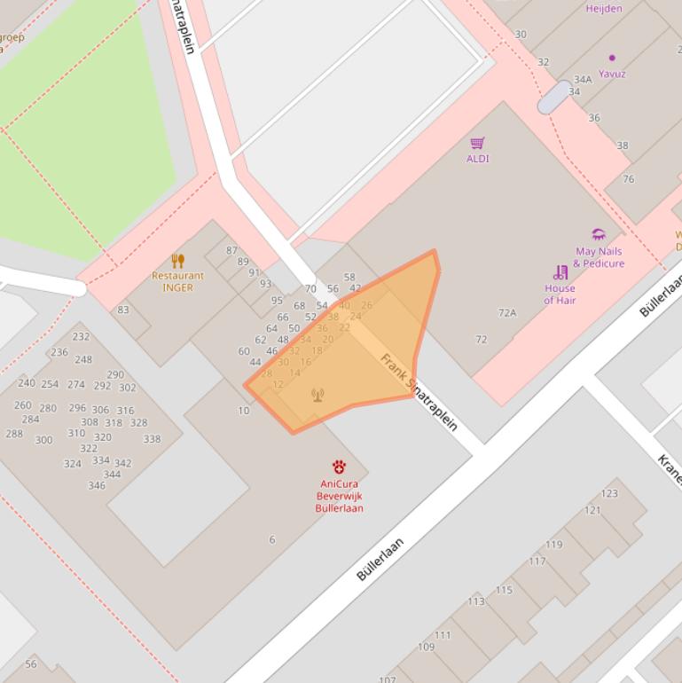 Kaart van postcodegebied 1945ST.