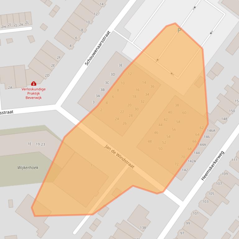 Kaart van postcodegebied 1945SX.
