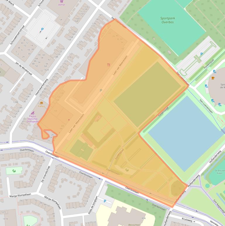 Kaart van postcodegebied 1945TA.